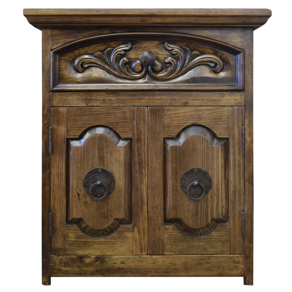 arte colonial en muebles rústicos