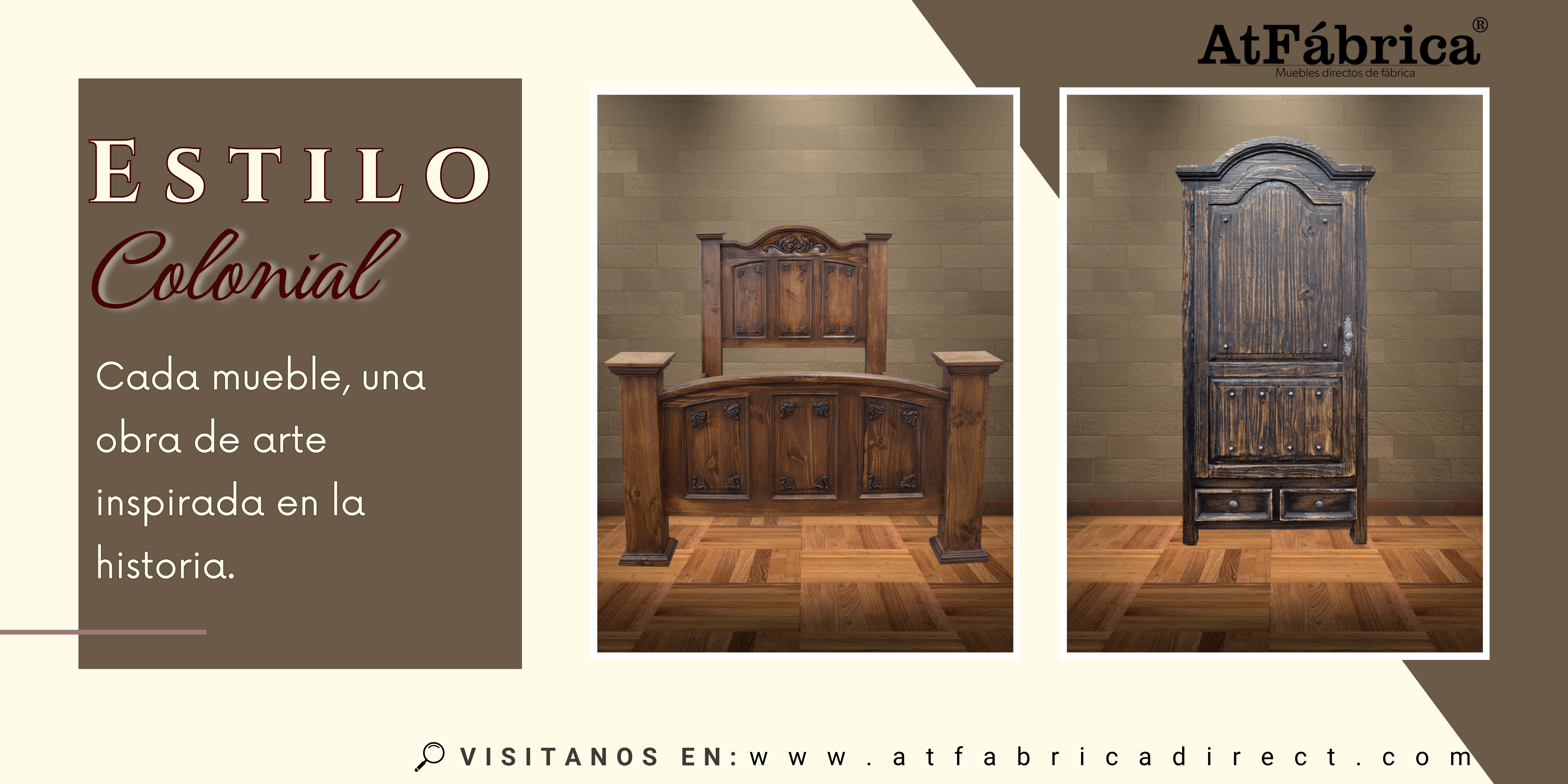 muebles rusticos con el arte colonial en atfabric
