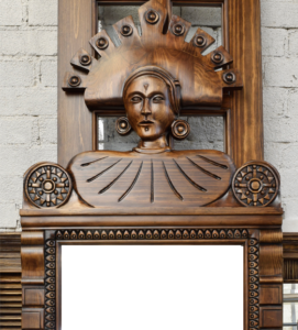mueble de madera esculpidos a mano por artesanos